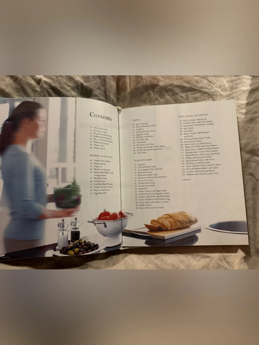 Williams-Sonoma Bride & Groom Cookbook - White, Cream & Light Blue hardcover